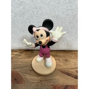 Vintage Disney Minnie Mouse Pink Figurine JazzHands Ceramic Collectible SriLanka